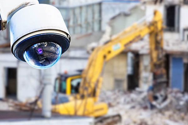 Construction security camera systems (CCTV) installation